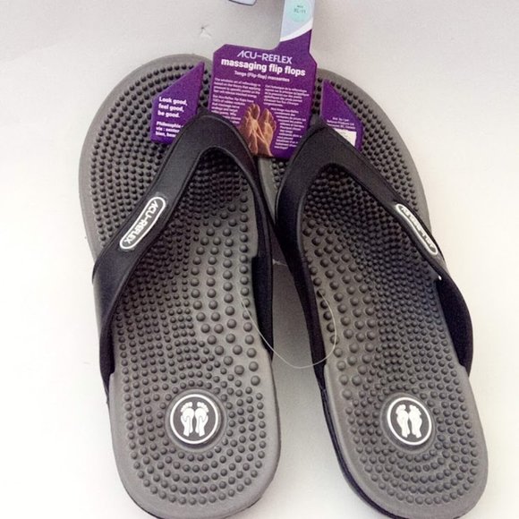 New Acu-Reflex Men's Massaging Flip Flops Size XL-11 44 - Picture 1 of 9